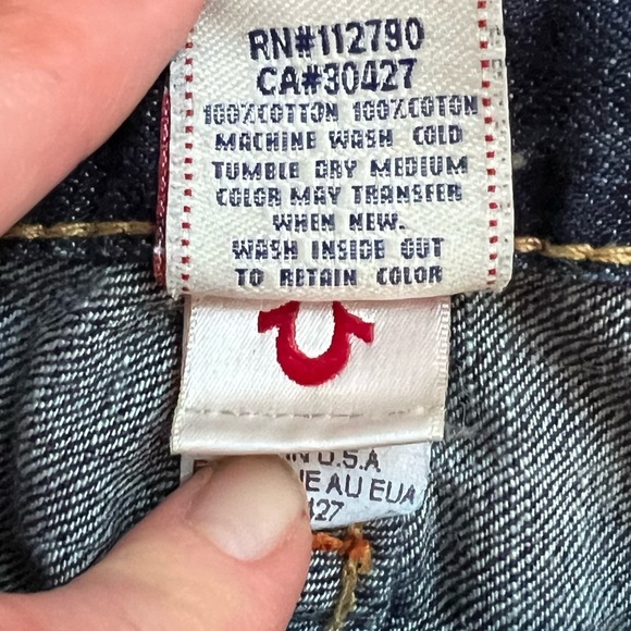 True Religion Women’s Blue Straight Leg Jeans Timeless Style Size 24 - Picture 3 of 5